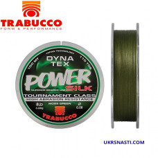 Шнур плетёный Trabucco Dyna-Tex Power Silk размотка 100м тёмно-зелёный